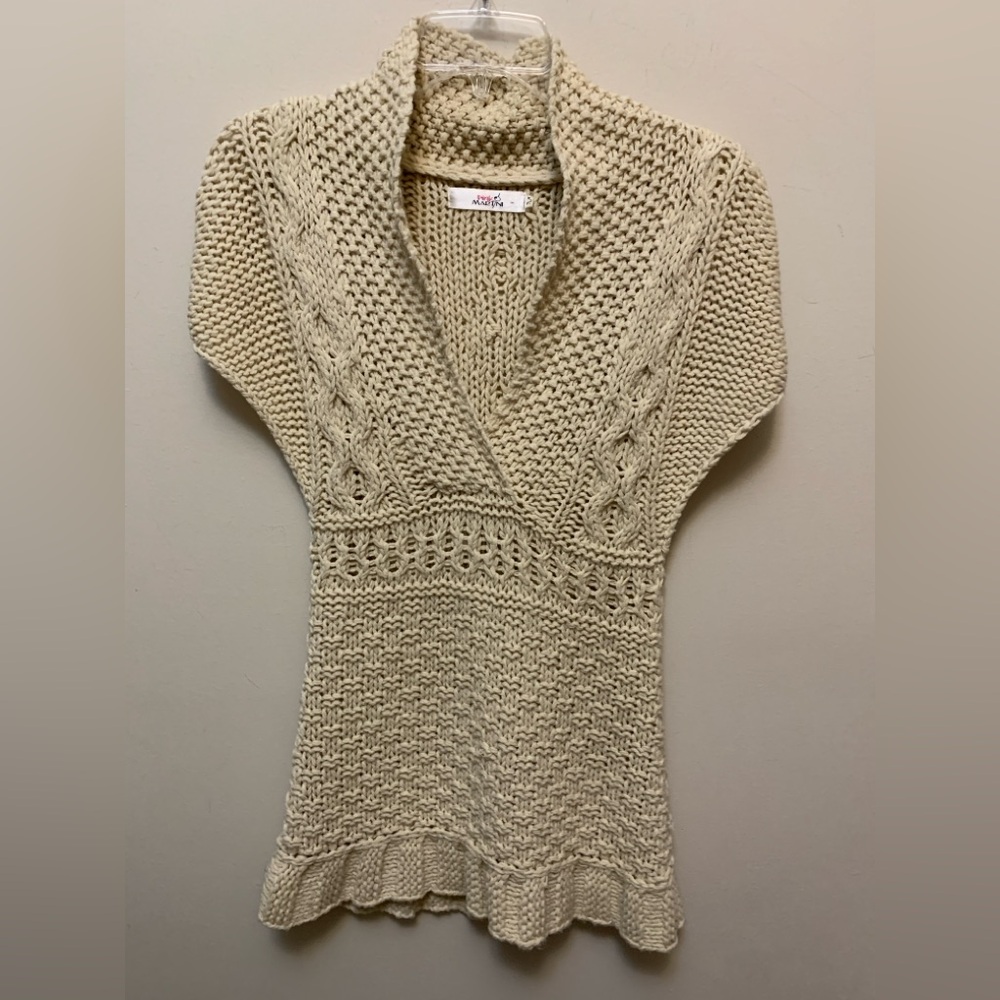 PINK MARTINI  Cream Cable Knit Sweater/Tunic
